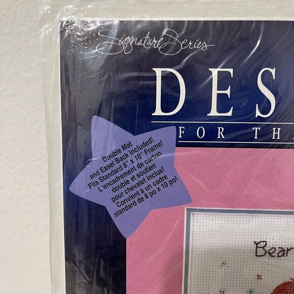 Vintage Designs for the Needle Kinka Bear Hugs Cross Stitch Kit 5559 NEW - Picture 4 of 6